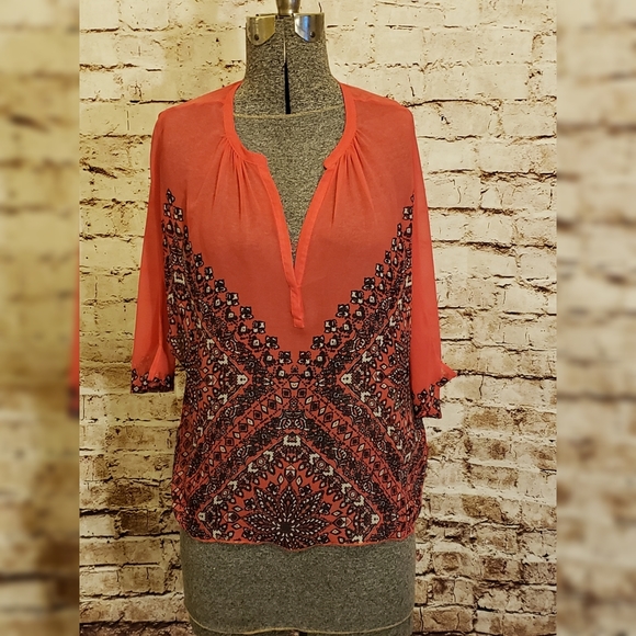 Twelfth Street by Cynthia Vincent 100% Silk Top - Picture 1 of 4
